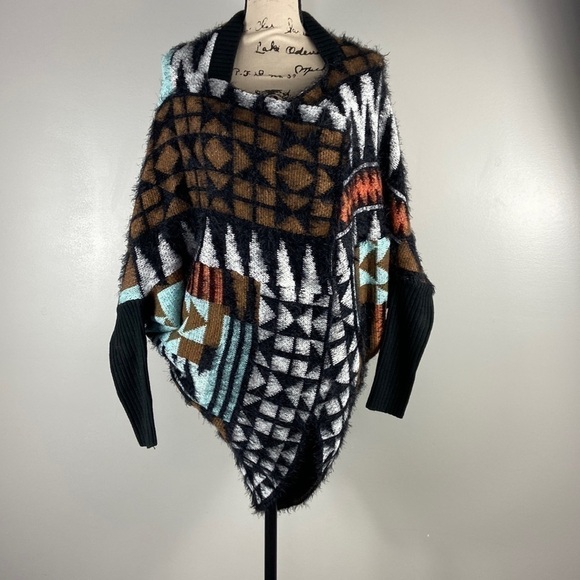 Maxsport Aztec Cocoon Open Front Sweater Size S/M - Picture 3 of 14